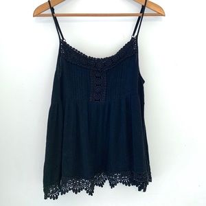 Lace Trim Boho Tank Top